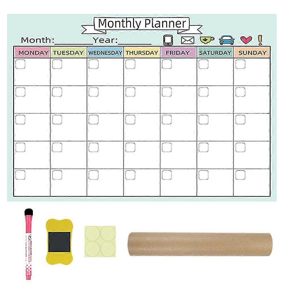 Magnetic Dry Erase Calendar - Vertical Calendar For Refrigerator