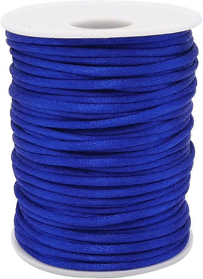 3mm Royal Blue Satin Cord Rattail Silk Cord Chinese Knot Thread for ...