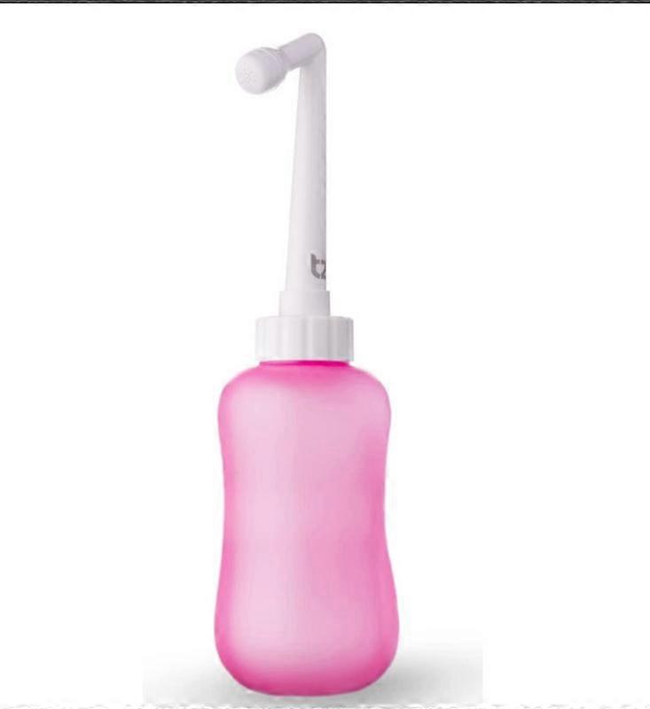Perineal Bottle - Postpartum Portable Bidet, Perineal Pain Relief 26.5*7.5cm- 360ml Squeezable Bottle, 60 Angled Tip, Washable Storage Bag - Maternity