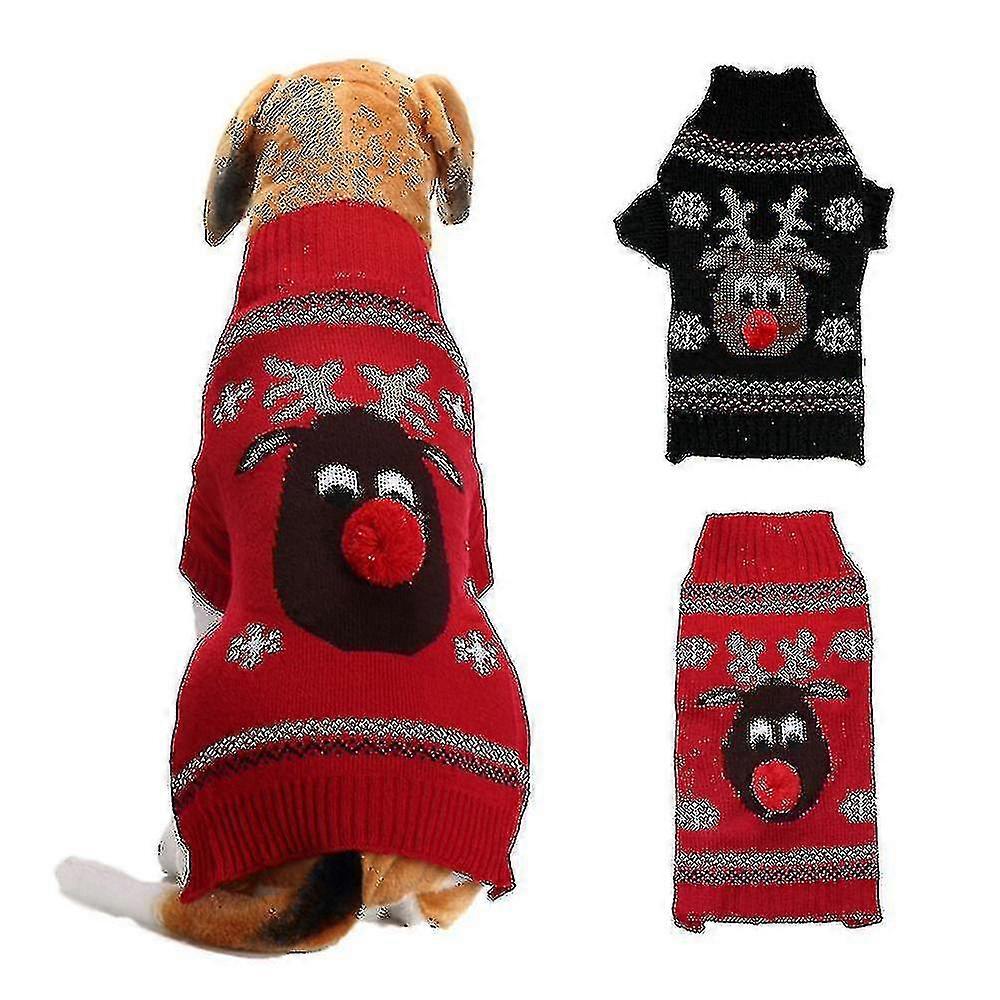 Jultröjor för husdjur Hund Katt Jultröjor Valp Rentröjor Vinterstickade kläder Varma kläder för husdjur Xxs-xxl
