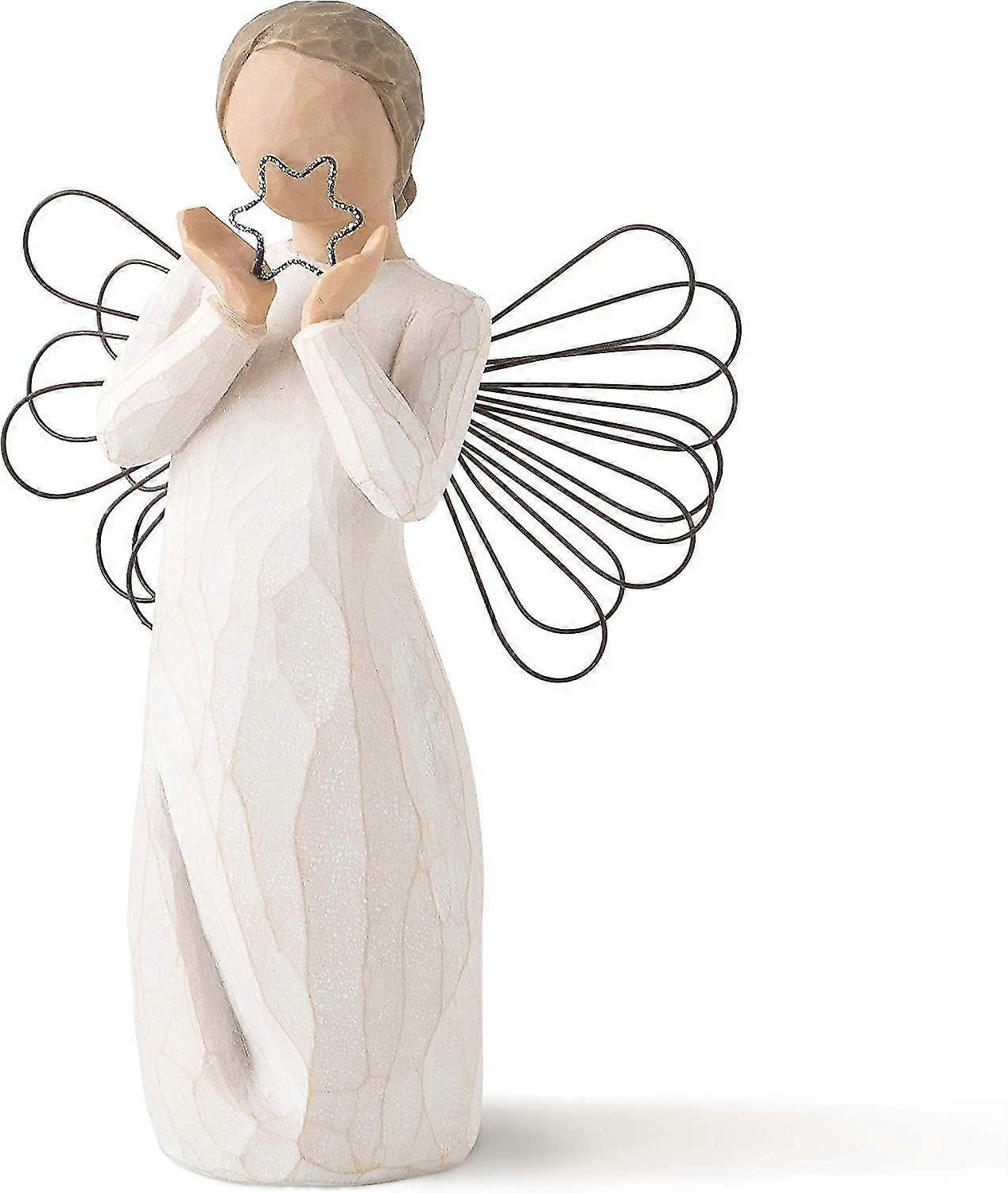 Tree Bright Star Angel, Sculpted Hand-Painted Figure