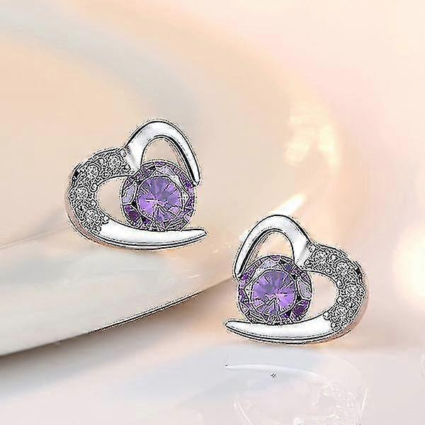 Nuevos pendientes de zircón [morado]