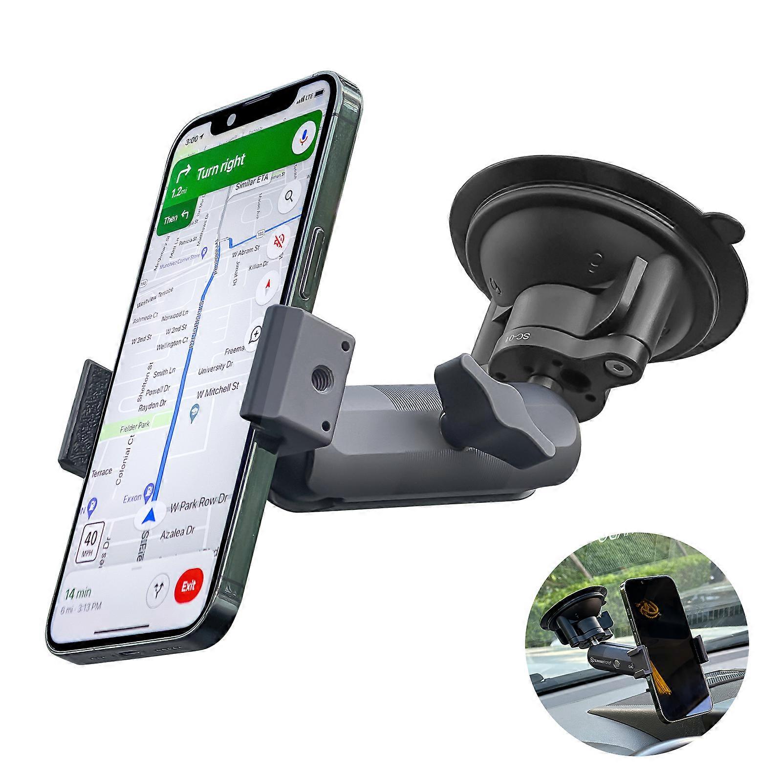 FANAUE Car mobile phone holder Mount GPS Suction Windshield Twist-Lock Composite Suction Cup Base with Ball for RAM Mounts