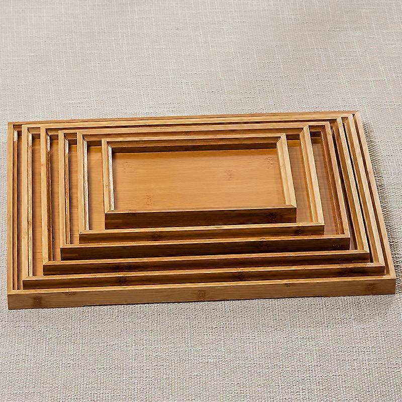 1pc Multifunctional Bamboo Tray, Can Be Used For Serving Drinks And Breakfast Multiple Uses