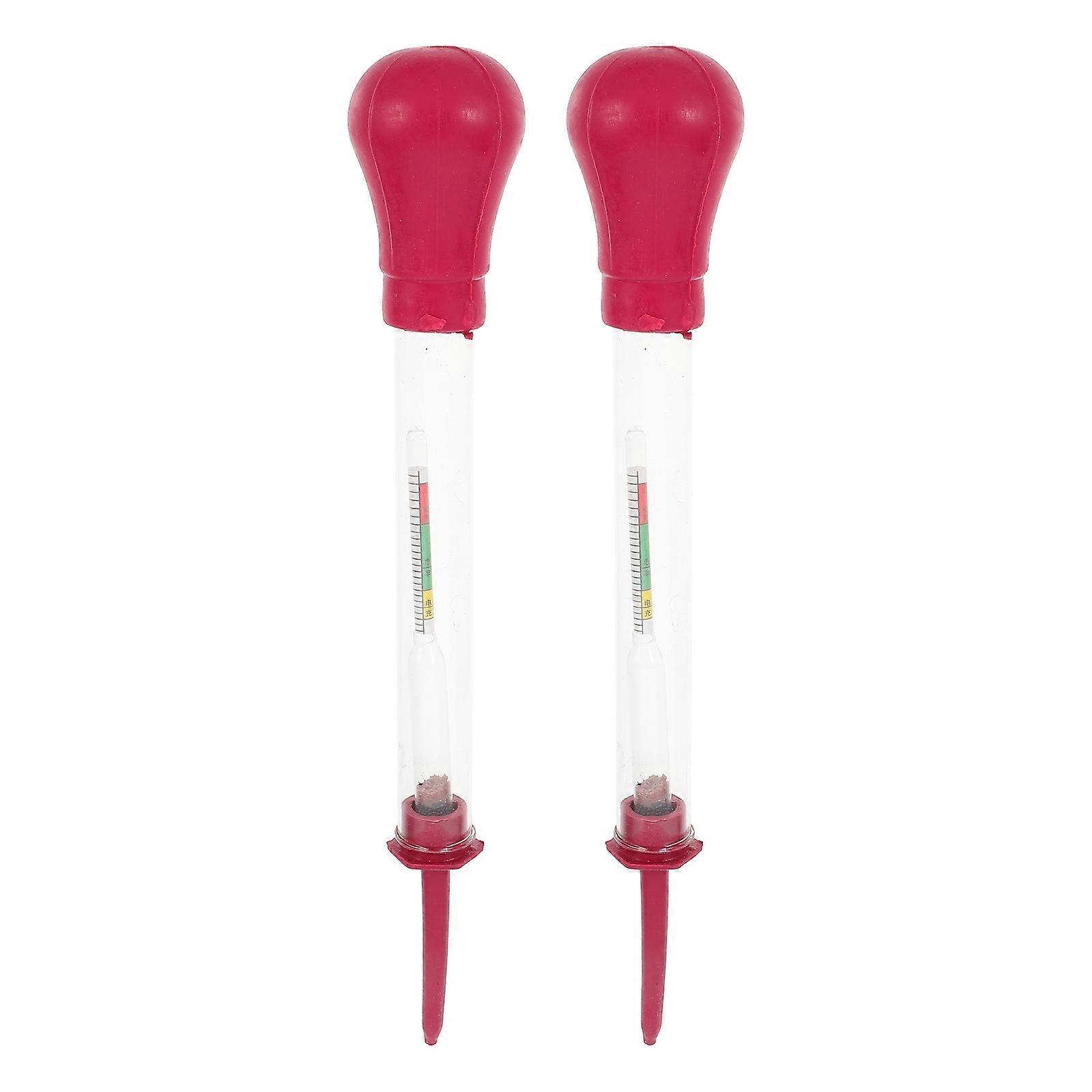 2pcs Suction Type Battery Electrolytic Hydrometer Electro-hydraulic Density Meter