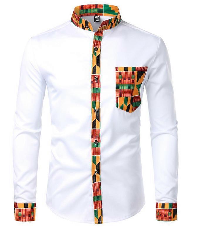 Herrenhemd Mode Slim Fit Langarm Freizeithemd