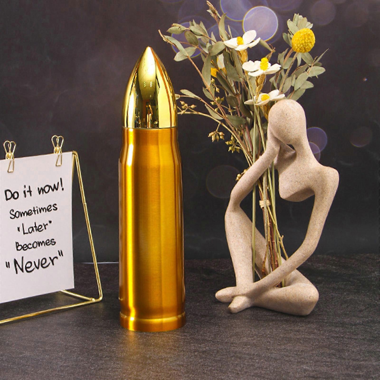 Rustfritt stål termos kopp, kule raketthode kaffe krus termos, vakuumisolert dobbel vegg holder varm eller kald for ektemann utendørs reise