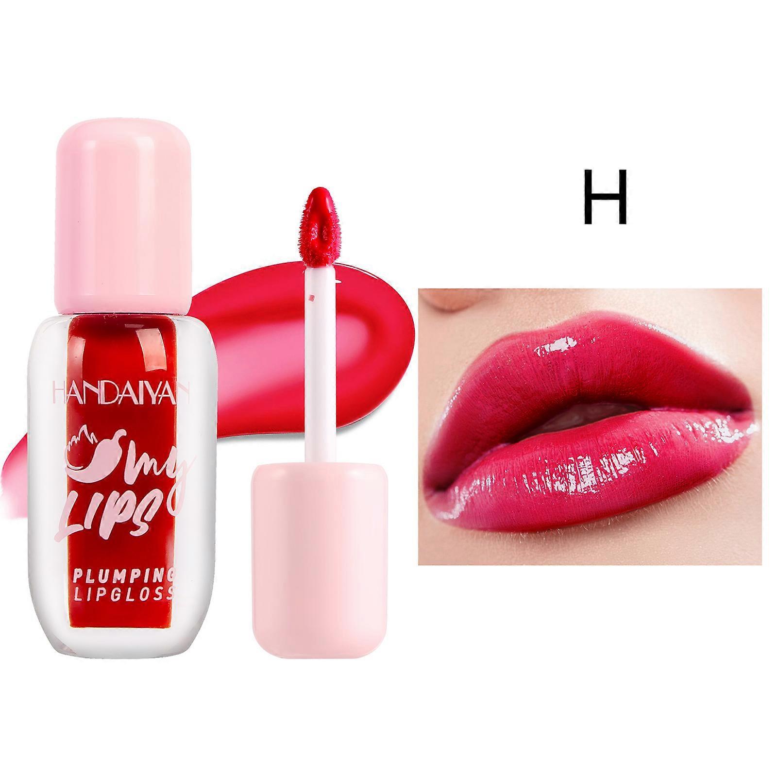 Moisturizing Glossy Lip Gloss, Spicy Long-Lasting Plumping Lip Oil Gloss, Natural Lip Plumper Gloss Make Lips Fuller & Moisturizing