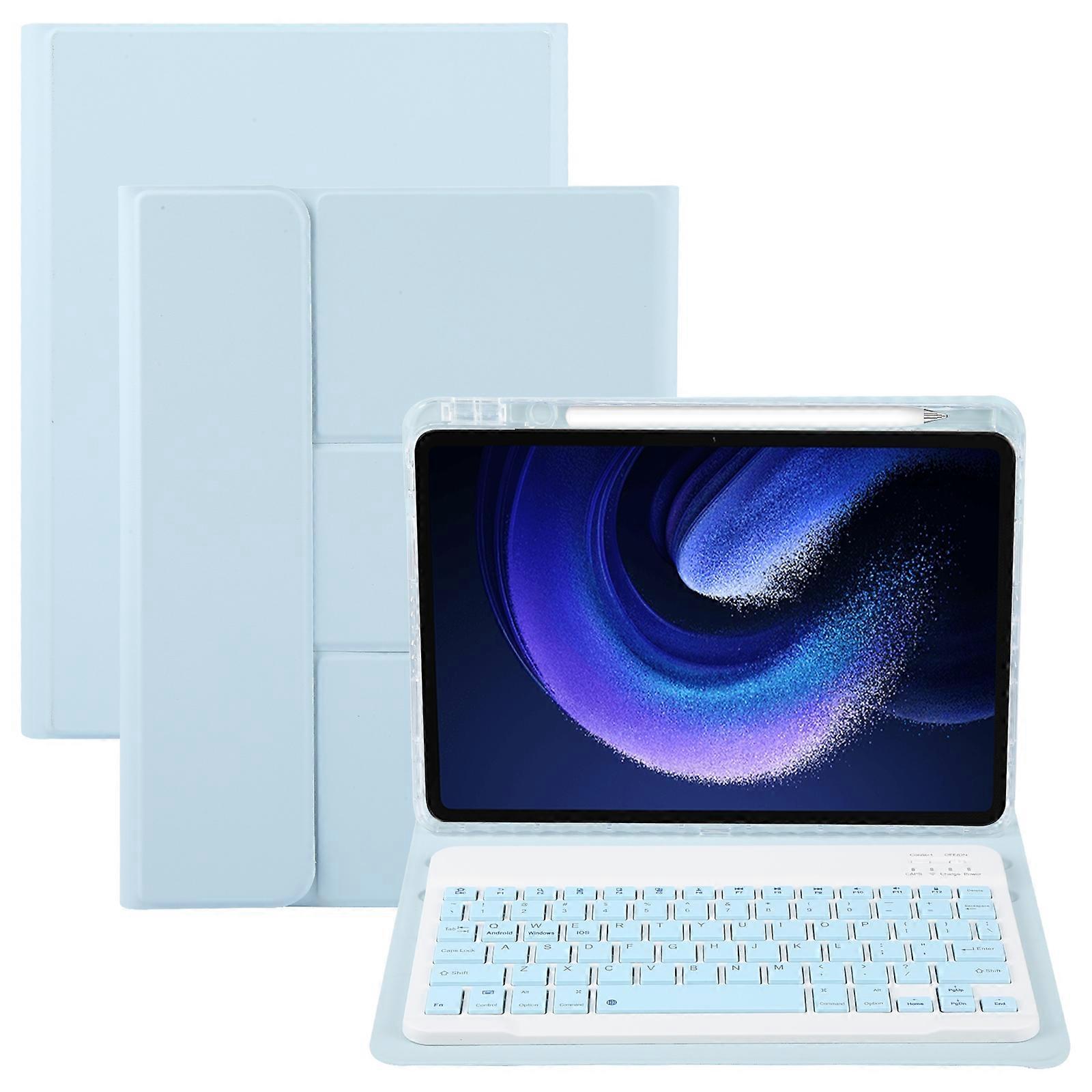Square Button Bluetooth Keyboard PU Case For Xiaomi Pad 6