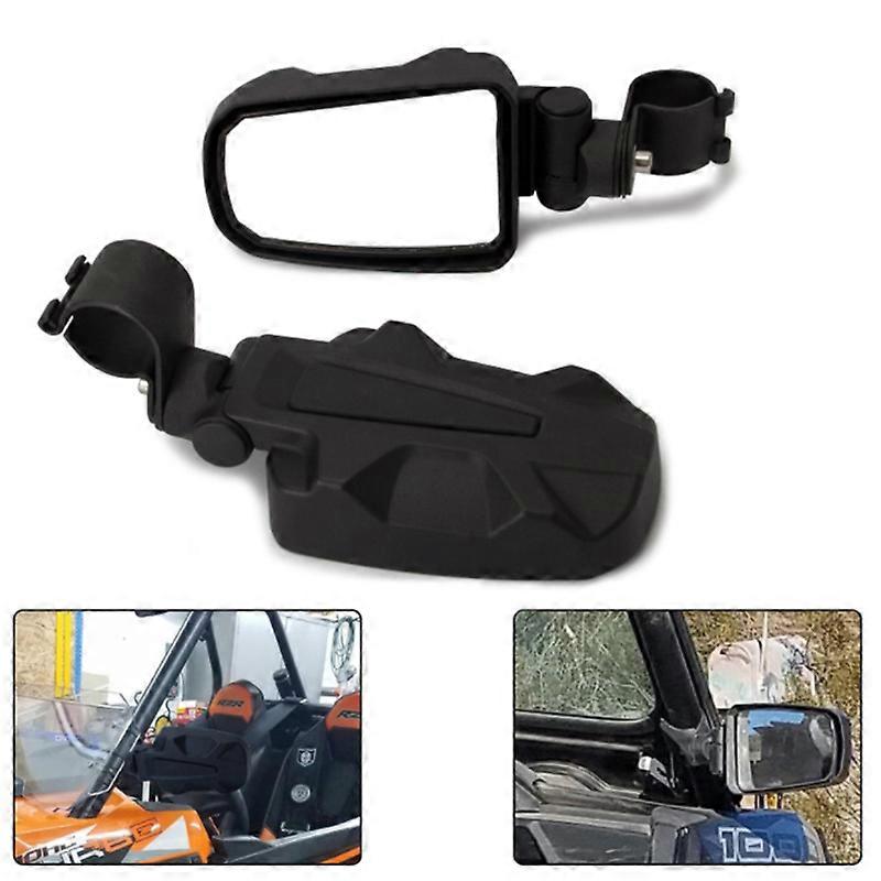 Universal UTV/ATV Rearview Mirror Large Field Mirror With 1.75" or 2" Bracket For All Terrain Mountain Bikes