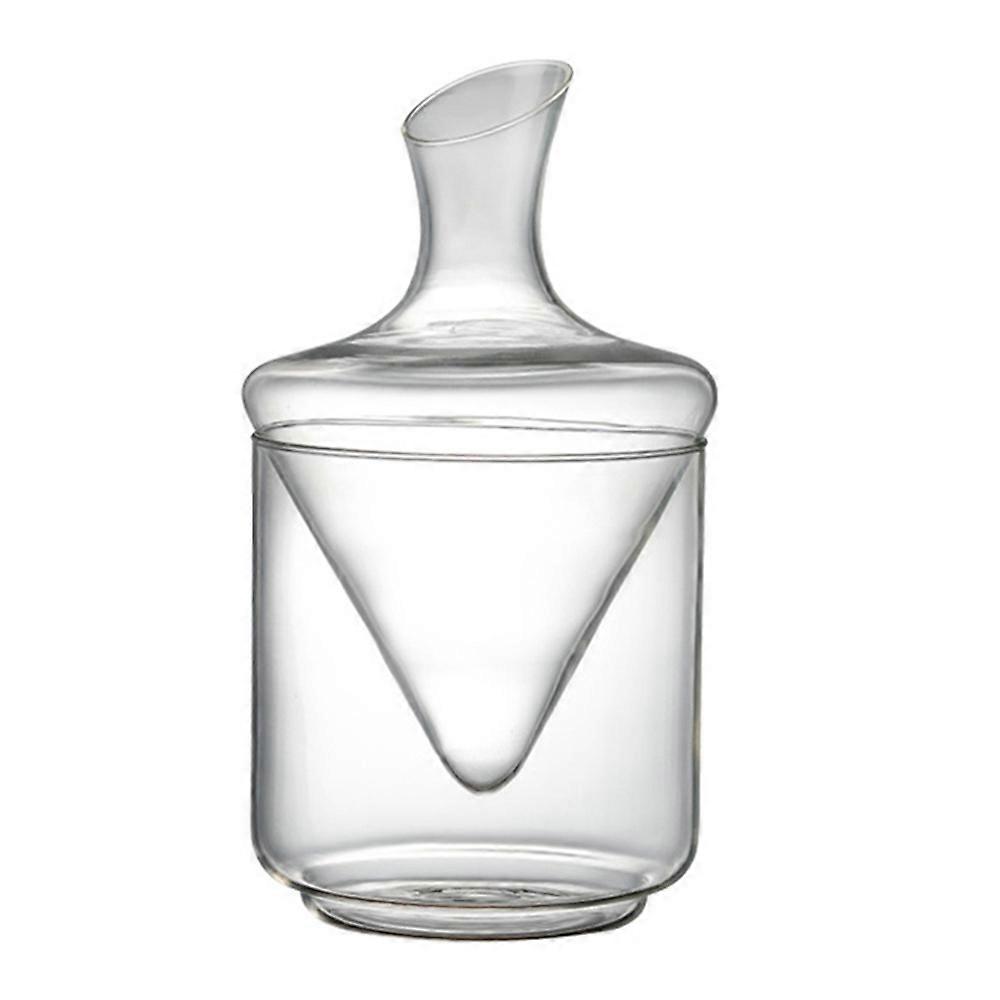 Wine Decanter Set Wine Decanter with Ice Bucket Lead-Free Crystal Glass Blown Hand Perfect Bar and