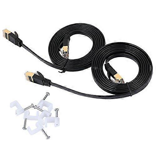 Cat 7 Ethernet Cable 5Ft (2Pack ). Outdoor&Indoor. 10Gbps Support Cat7 Network