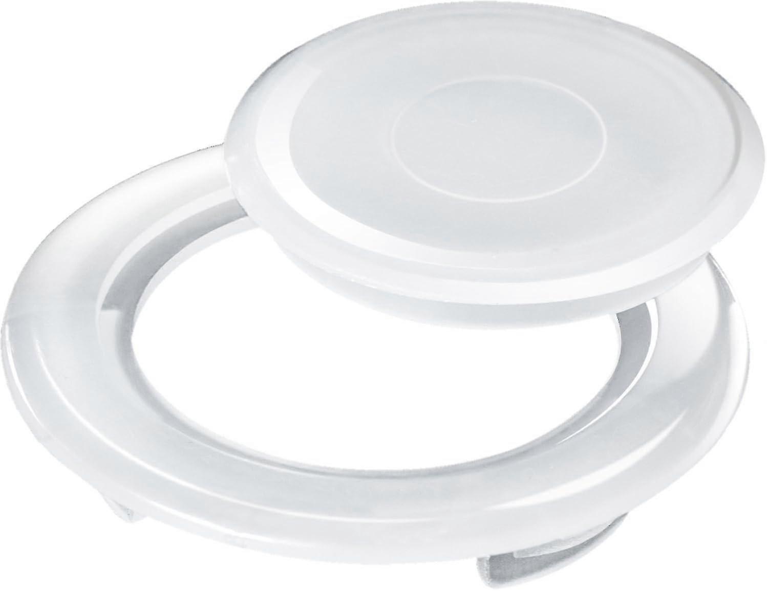 2 Sets 2 Inch Patio Table Umbrella Hole Ring And Cap Set, Standard Size Umbrella Thicker Hole Ring Plug And Cap (white)-QJWL