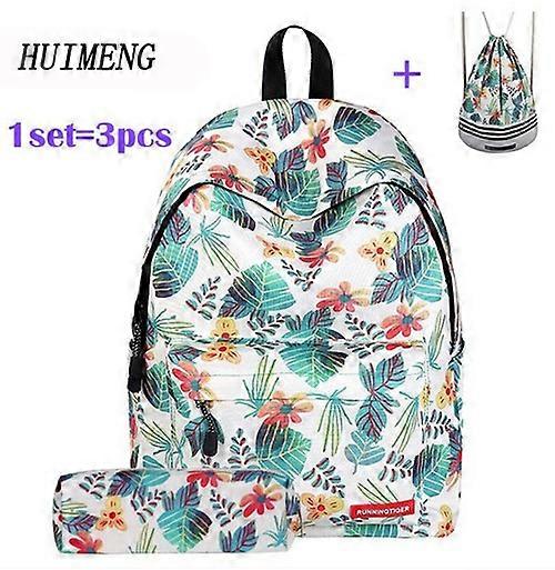 HUIMENG Backpack Universe Space Unicorn Backpack With Drawstring Bag and Pencil Case 3pcs Sets High Quality mochila feminina