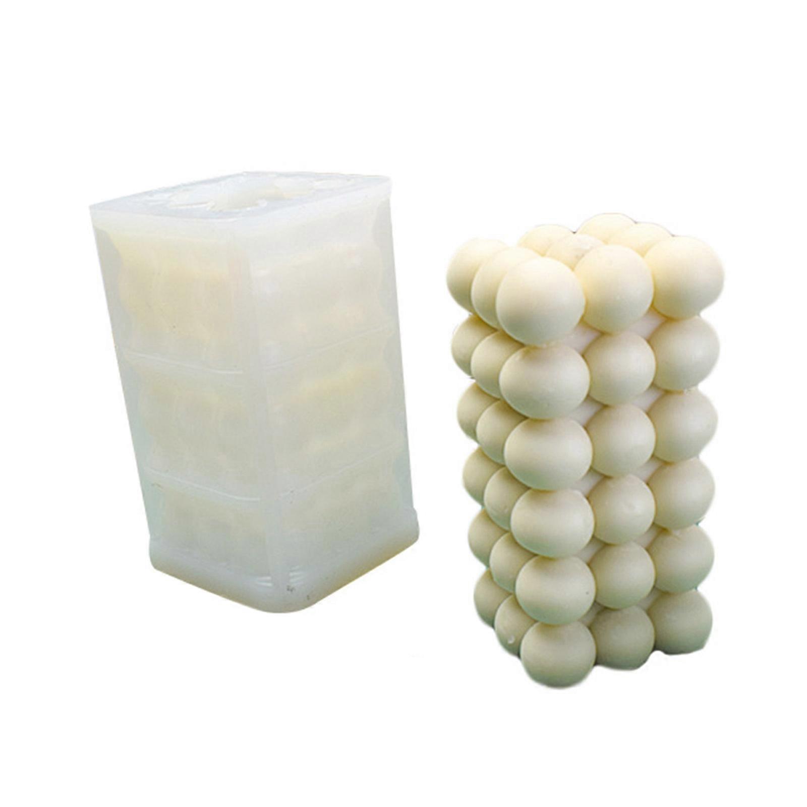 3D Pillar Candle Mold 6-layer Bubble Designed Epoxy Resin Casting Silicone Mold