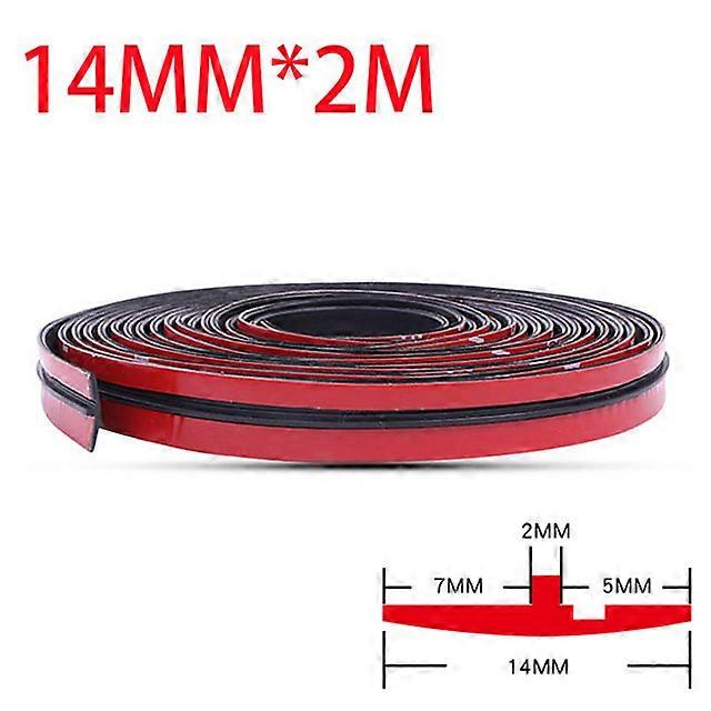 Car Rubber Seal Strips Auto Seal Protector Sticker Window Edge Windshield Roof Rubber Noise Insulation Accessories 14mm/19mm