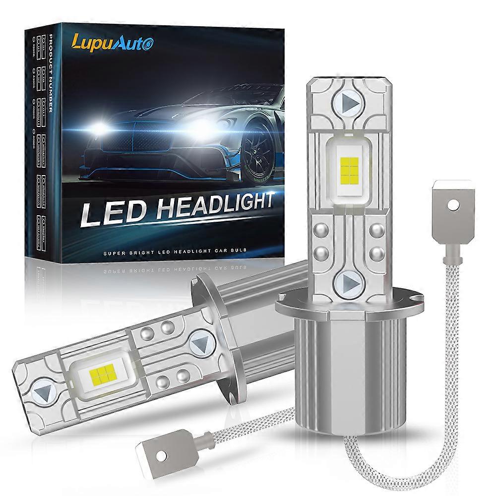 LupuAuto 2Pcs H3 Led Headlight Fog Light 20000LM 6000K 3000K Car Driving Running Lamp Headlight DRL Auto Leds Light 1:1 Design