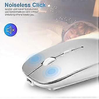 Wireless Bluetooth Mouse For Macbook/ipad/iphone (ios13.1.2 Or Later)/android Pc/computer, Rechargeable Silent Mini Mouse For Windows//linux/mac, 3 Dp