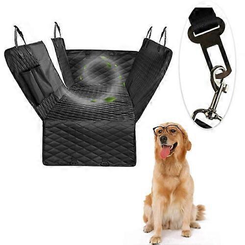 後部座席防水カートラック+ペットシートベルト用犬用シートカバーハンモック、50%オファー