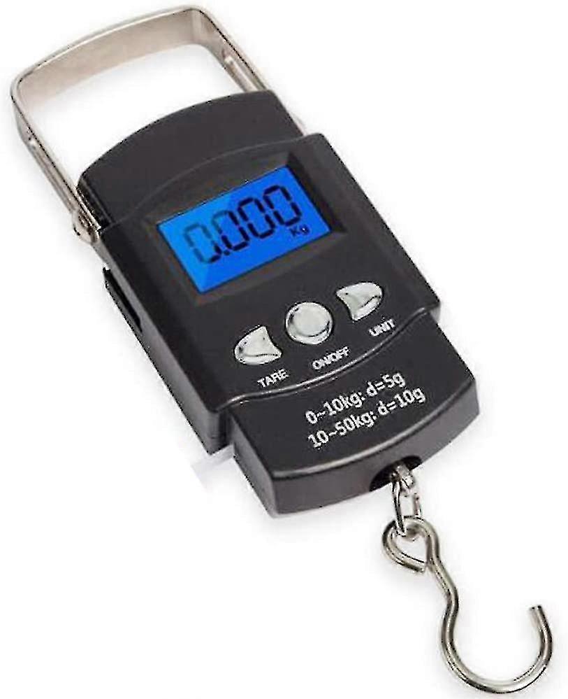 Fishing Scale 110lb/50kg Backlit Lcd Screen, Portable Electronic Balance Digital Fish Hook Hanging Scale Measuring Tape Ruler For Tackle Bag,lugg