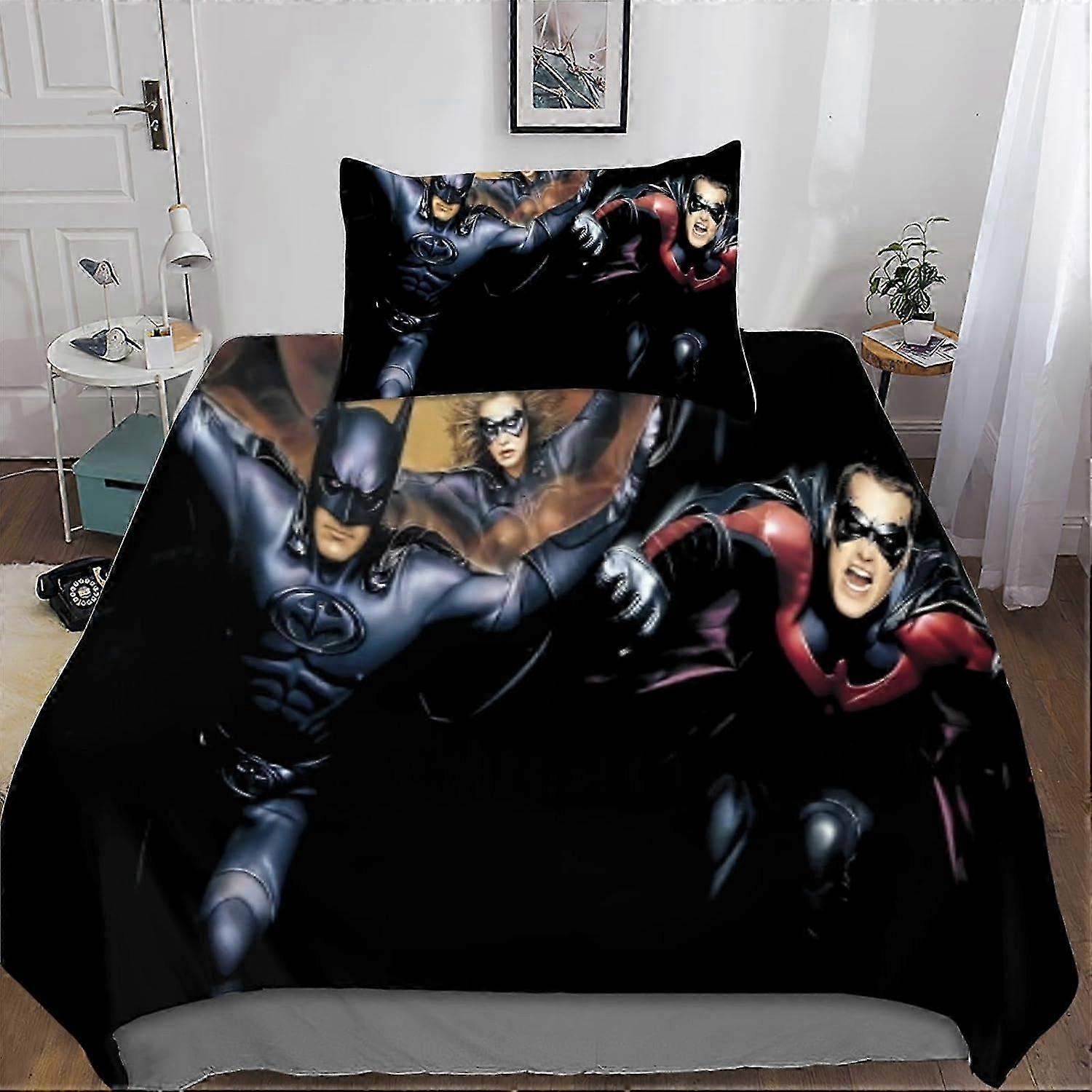 Conjunto de Capa de Edredom Impressa em 3D Velozes & Furiosos da J1137 Bed Sheets, Conjunto de Cama para Decoração de Quarto de Crianças e Adolescentes Capa de Colcha de Microfibra Macia com 2 Fronhas Be