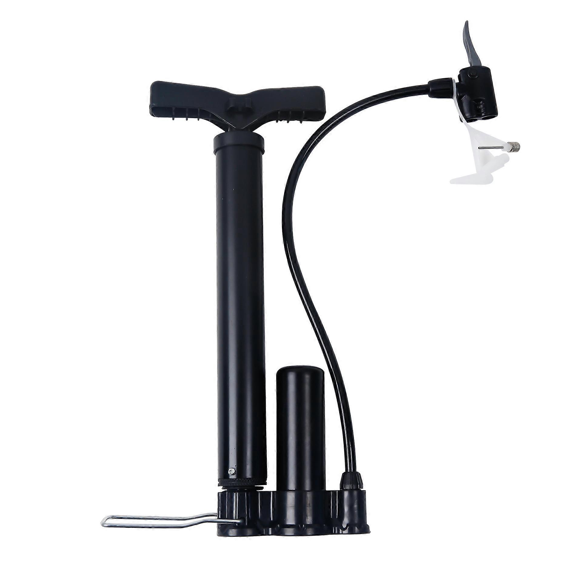 Bike Pump, Ball Pump, Floor Pump with 120 PSI High Pressure Gauge, Presta and Schrader Valve for Bicycle Tires Basketball Football Balls