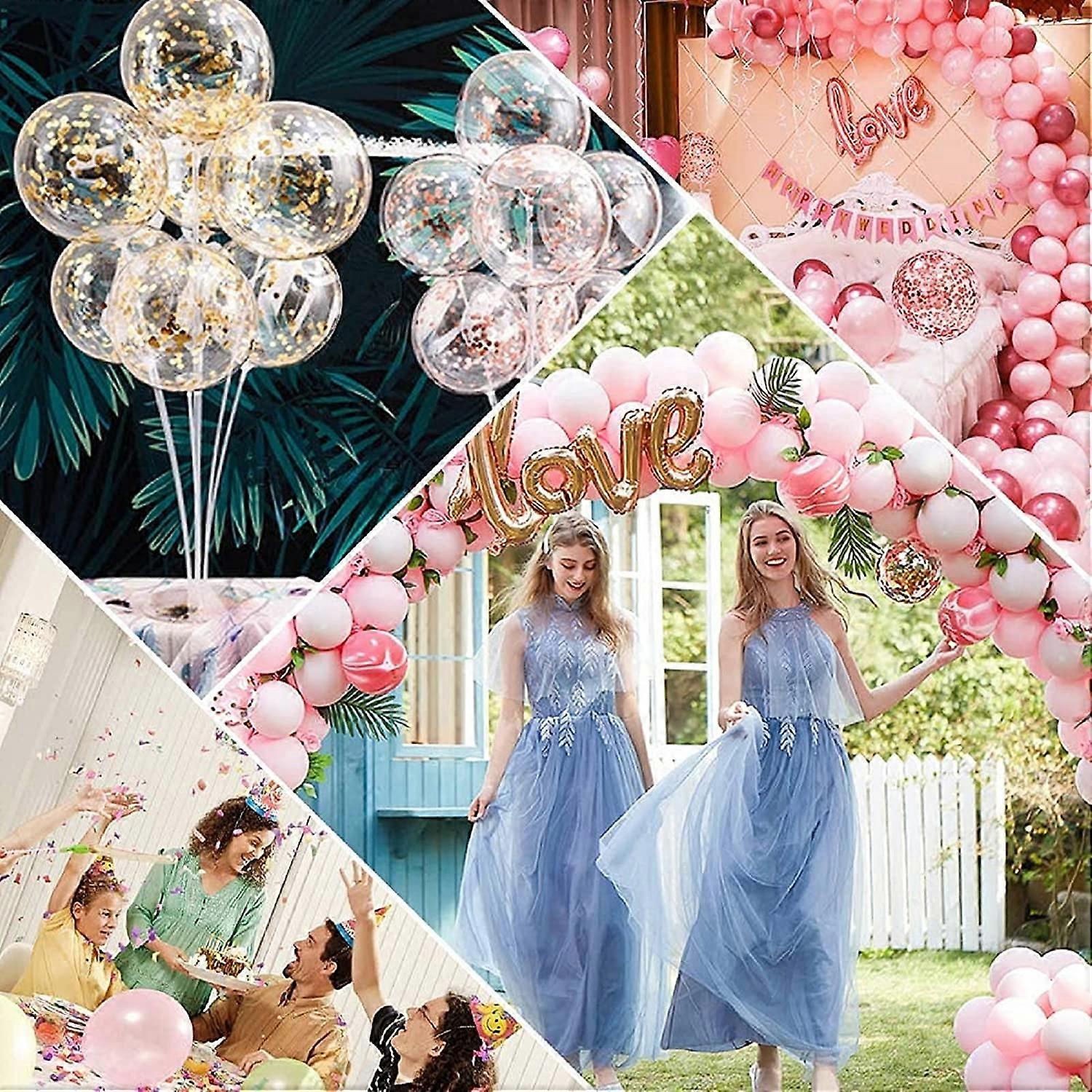 Jzhen Ballonbogen Clips 50 Stück - Transparente Verbinder Für Party Dekoration