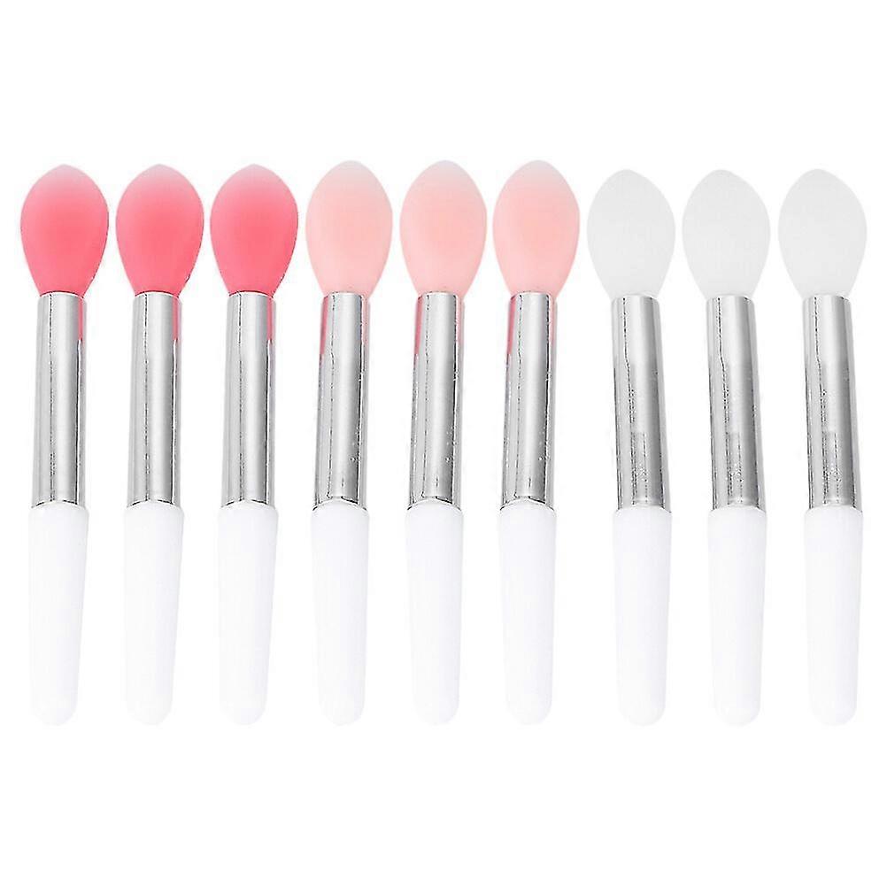 9pcs Portable Silicone Lip Brush Lipstick Applicator Brushes Makeup Brushes