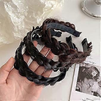 Böhmischer Haarreif Mit Zopf-Design – Geflochtenes Stirnband Aus Kunsthaar, Vintage-Look
