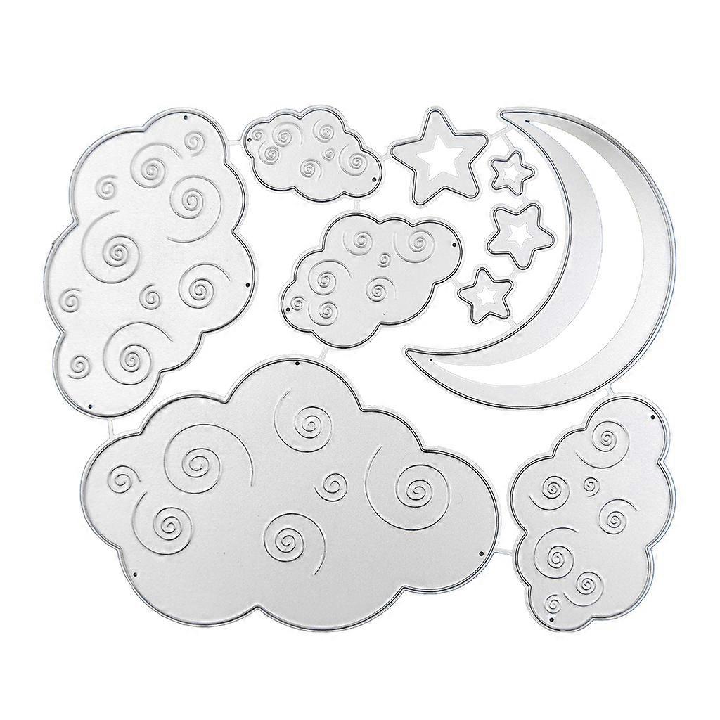 Moon Clouds Metal Cutting Dies Cut Stencils for Embossing Card Making