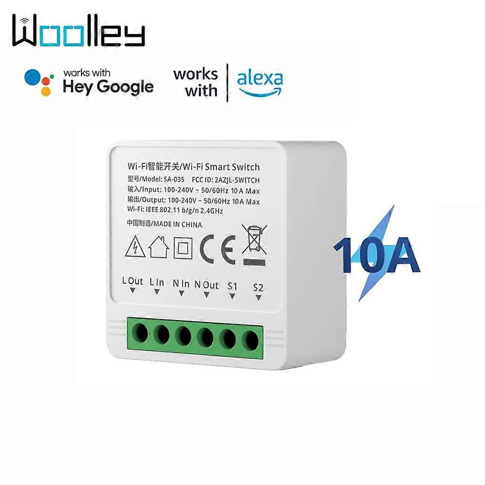 10A 16A Mini Smart Switch 2 Way Control WiFi DIY Light Switches eWeLink Smart Home Automation Relay Voice for Alexa Google Home