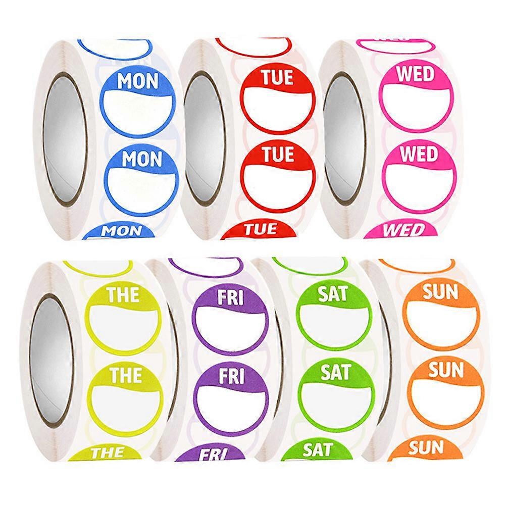 7 Rolls of Weekdays Labels Adhesive Sticky Labels Weekday Labels Adhesive Sticker Weekday Stickers