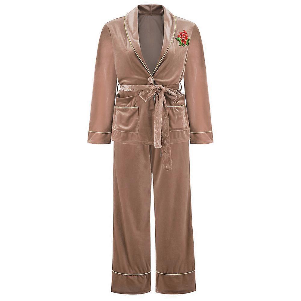 Womens Warm Soft Floor Length Flannel Bathrobes