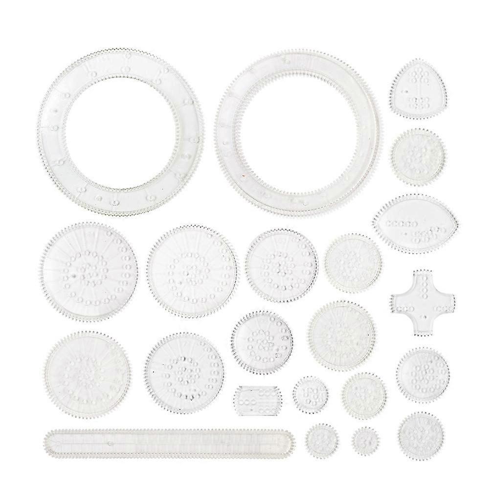 1 Set 22pcs Art Drawing Template Ruler Drawing Ruler Set Creative Painting Ruler Set for Kids Use (without Pen and Glue White)