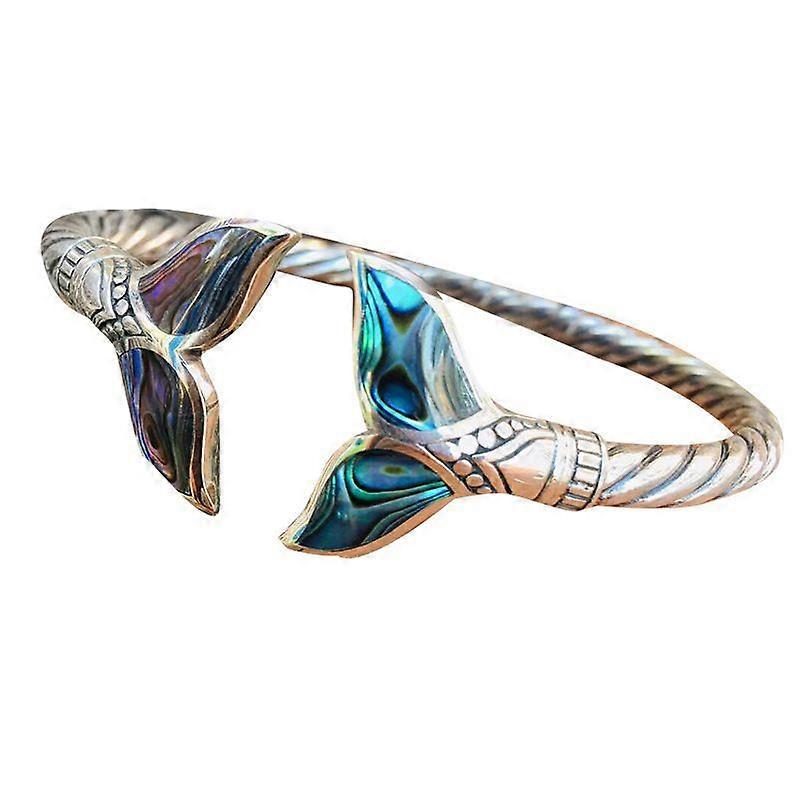 Silver Mermaid Tail SS Bangle Bracelet