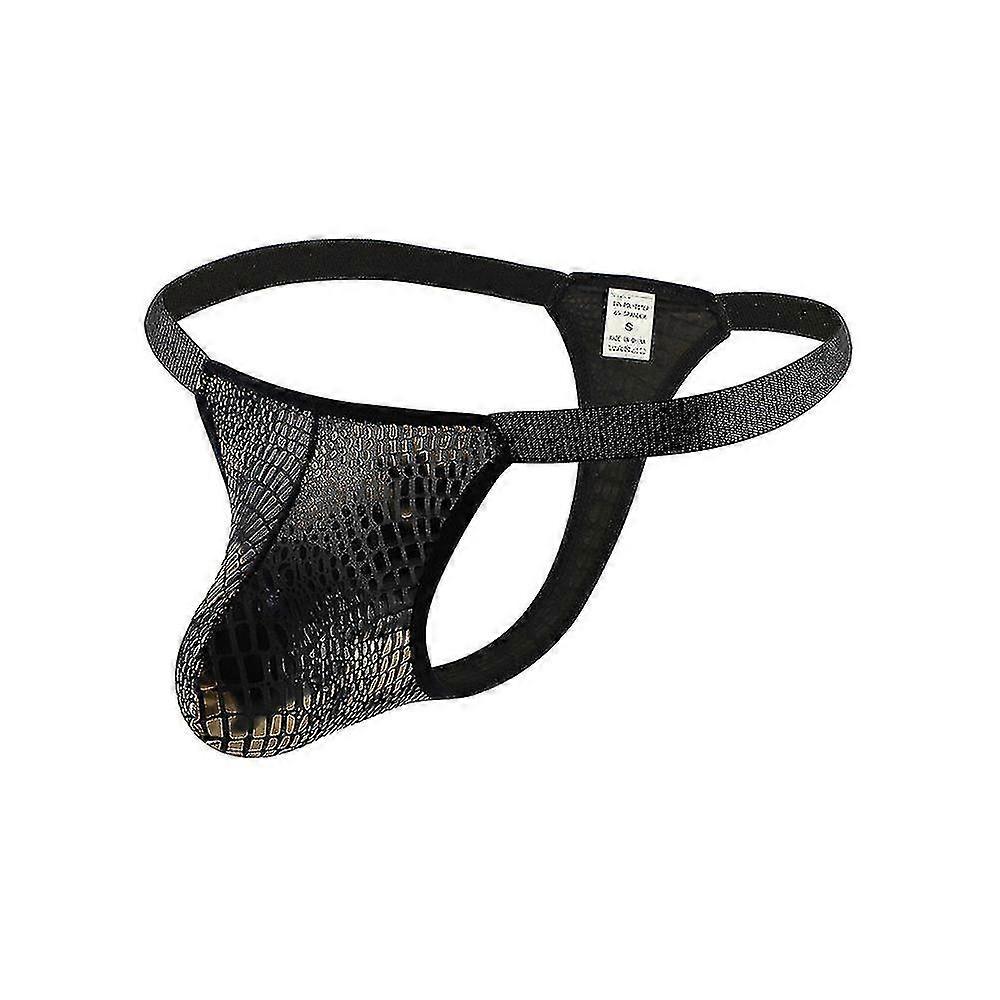 Hommes Sexy Jockstrap Sous-vêtements Bombe Pouch Slips Strings G-strings T-back Culottes-L-Gold