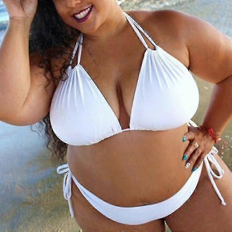 Plus Size Femmes Bikini Set Soutien-gorge rembourré Push Up Maillot de bain Maillot de bain Maillot de plage Maillot de bain A