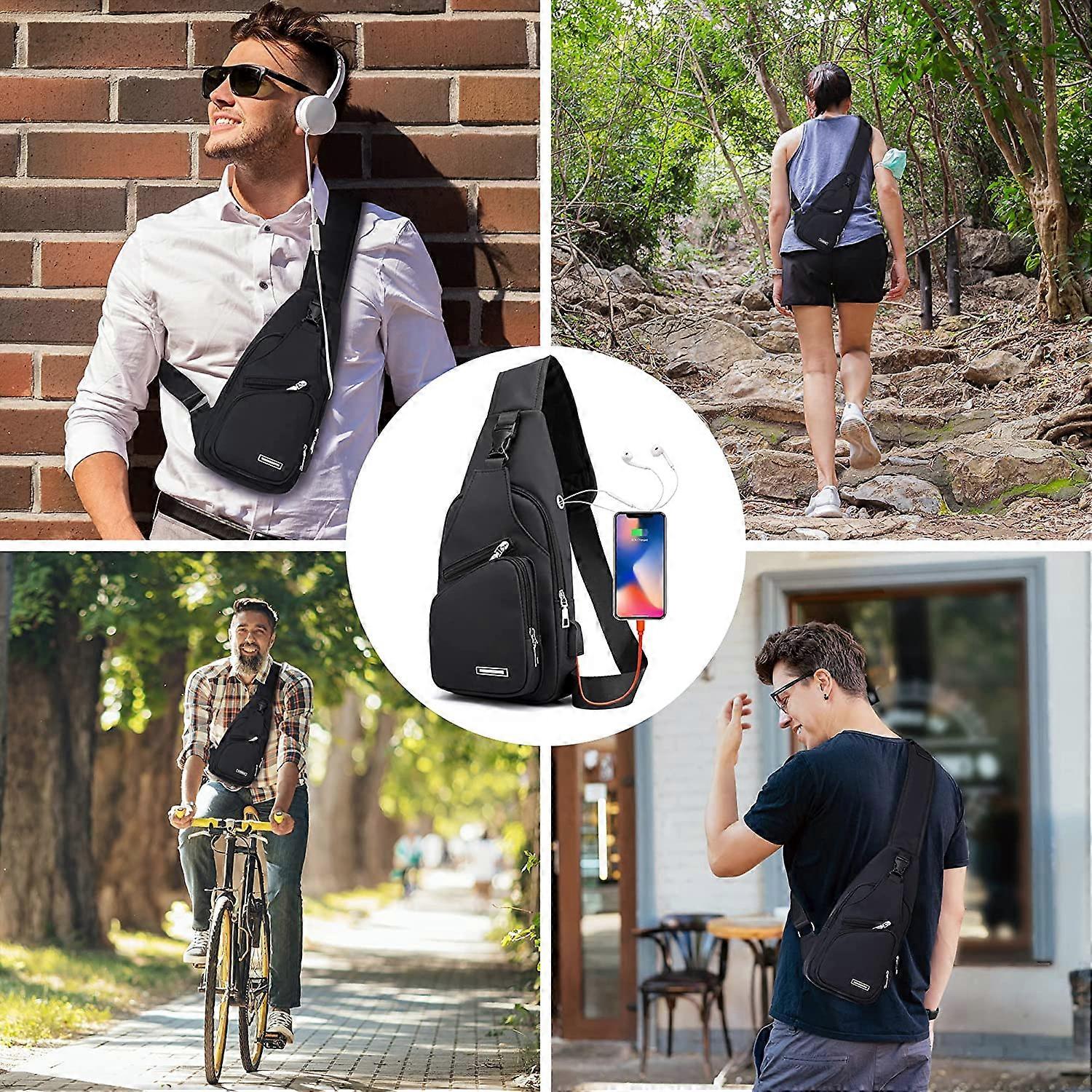Waterproof Crossbody Backpack Waterproof Sling Bag For Men 