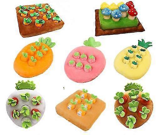 Pulling Radish Plush Toys Pet Chew Doll Fruit Vegetable Patch Mushroom Picking Children's Early Education
