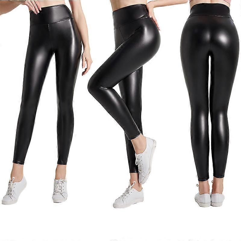 Womens Pants, Solid Colour PU Leather