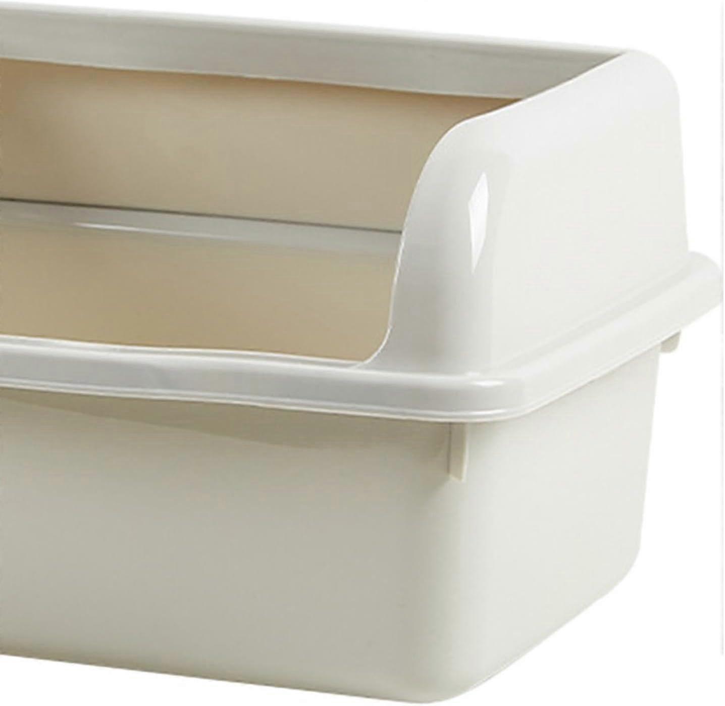 Oversized High Sided Open Top Pet Litter Tray - Small White
