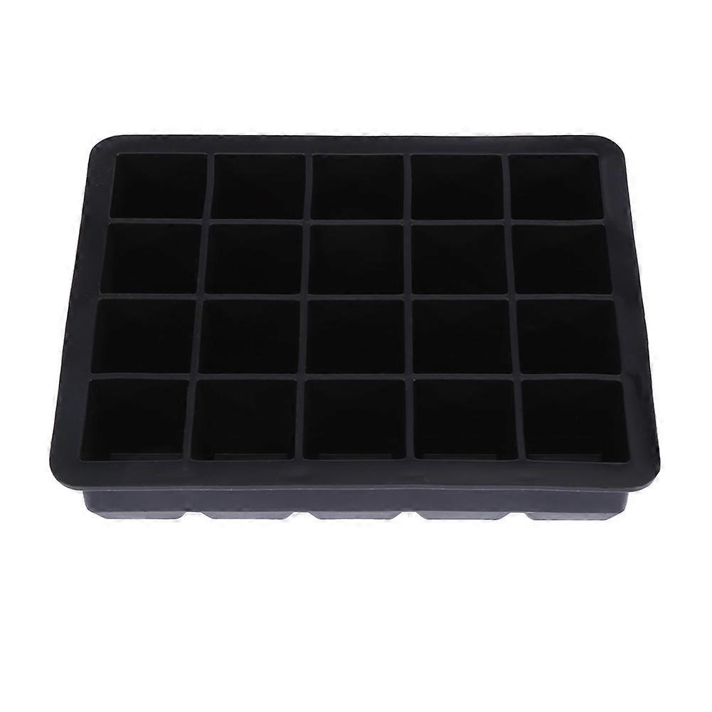 20 Grids Silicone Ice Cube Tray Mold Ice Cube Maker Container (Black)