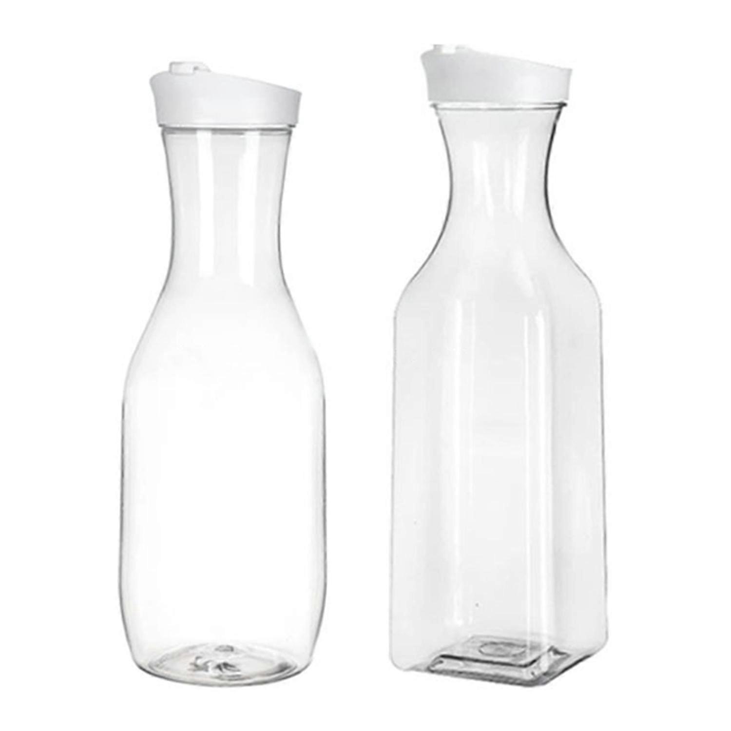 50 Oz Juice Carafe with Lids Airtight Drink Pitcher for Fridge Storage Easy Pour Milk Container