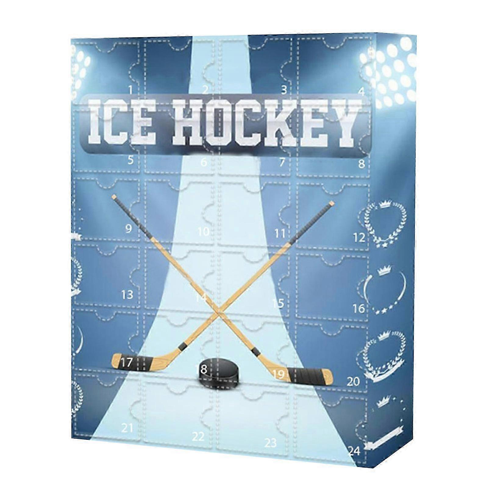 Ice Hockey Advent Calendar 2024 for Kids & Family, 24 Days Christmas Countdown Calendar with Collectible Figures Sports Gfit - JA