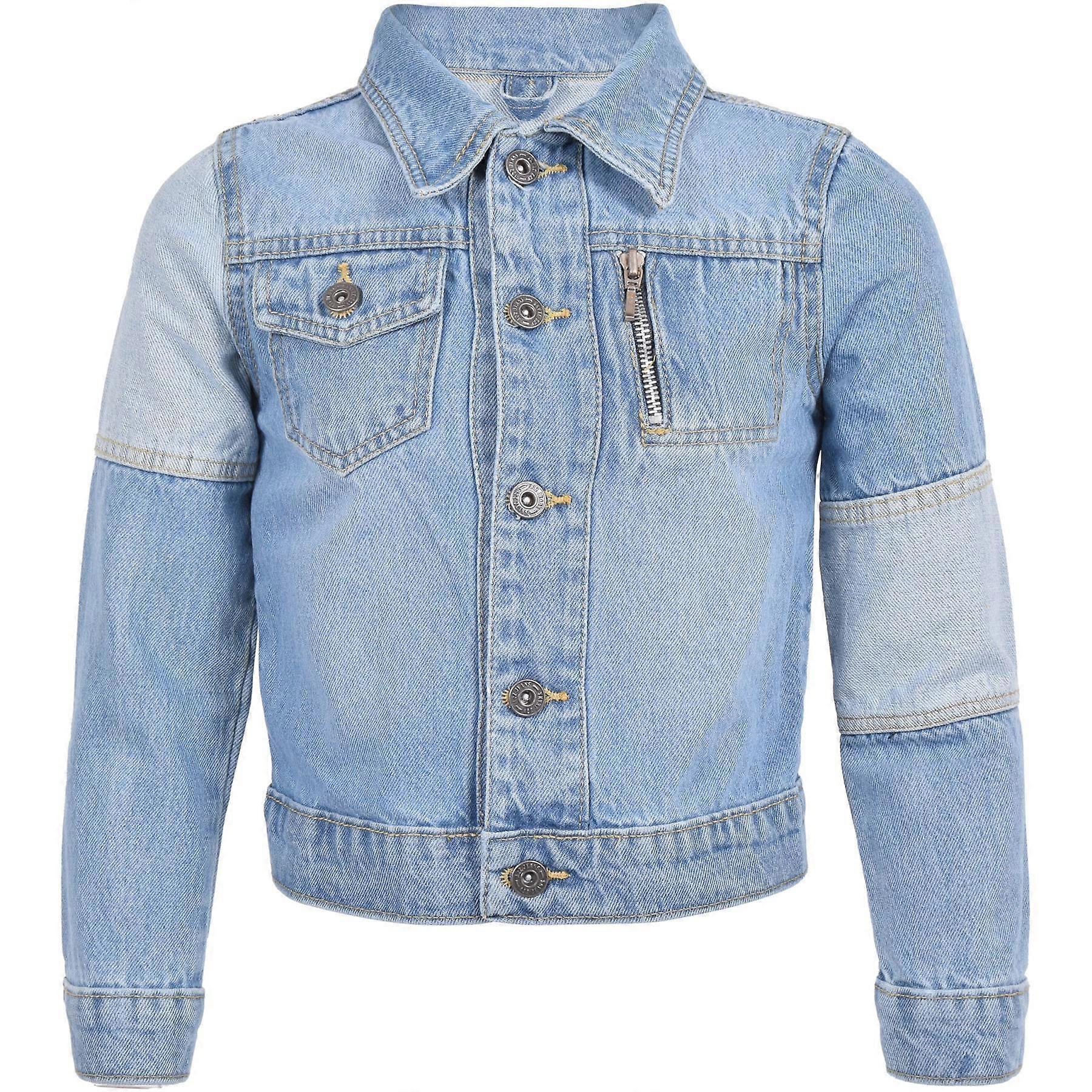 Mens Long Sleeves Denim Bomber Jacket