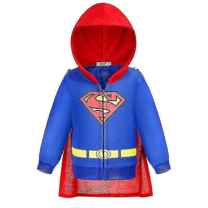 Boys' Spider-man Hooded Jacket 3~8 Years Old Children's Zip-up Hoodie
