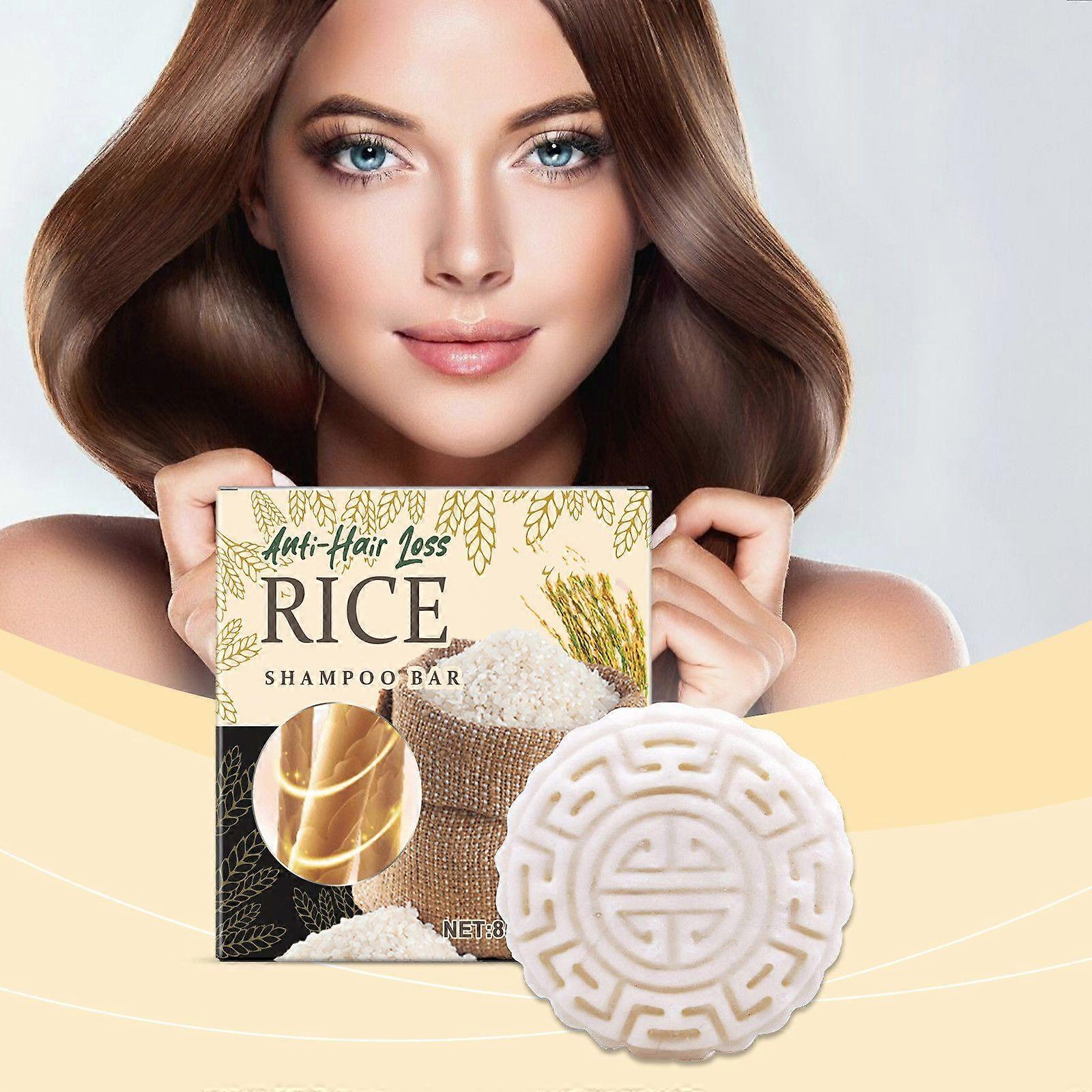 Rice Shampoo Soap Deeply Nourishing Moisturizing Smoothes Shampoo Soap 85g Flye252324