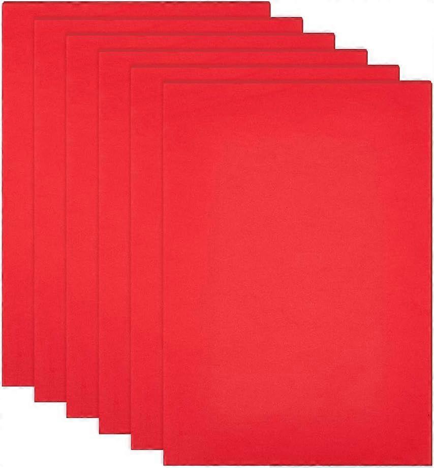 10PCS 1mm Thick Self-Adhesive Foam Sheet 8.3x11.8" Insulation Foam for Vase Decor Containers and Furniture Protection Red
