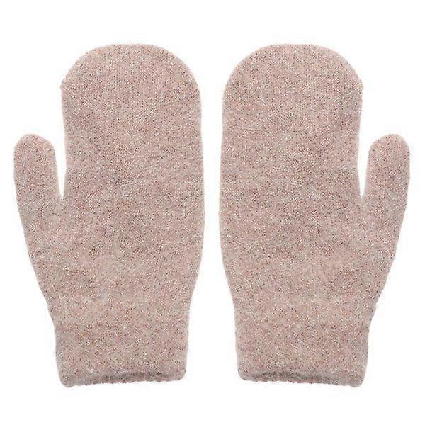 Doppelschicht Kaninchen Haar Handschuhe Mode Plüsch Weiche Warme Handschuhe Haar Fäustlinge Alle Finger