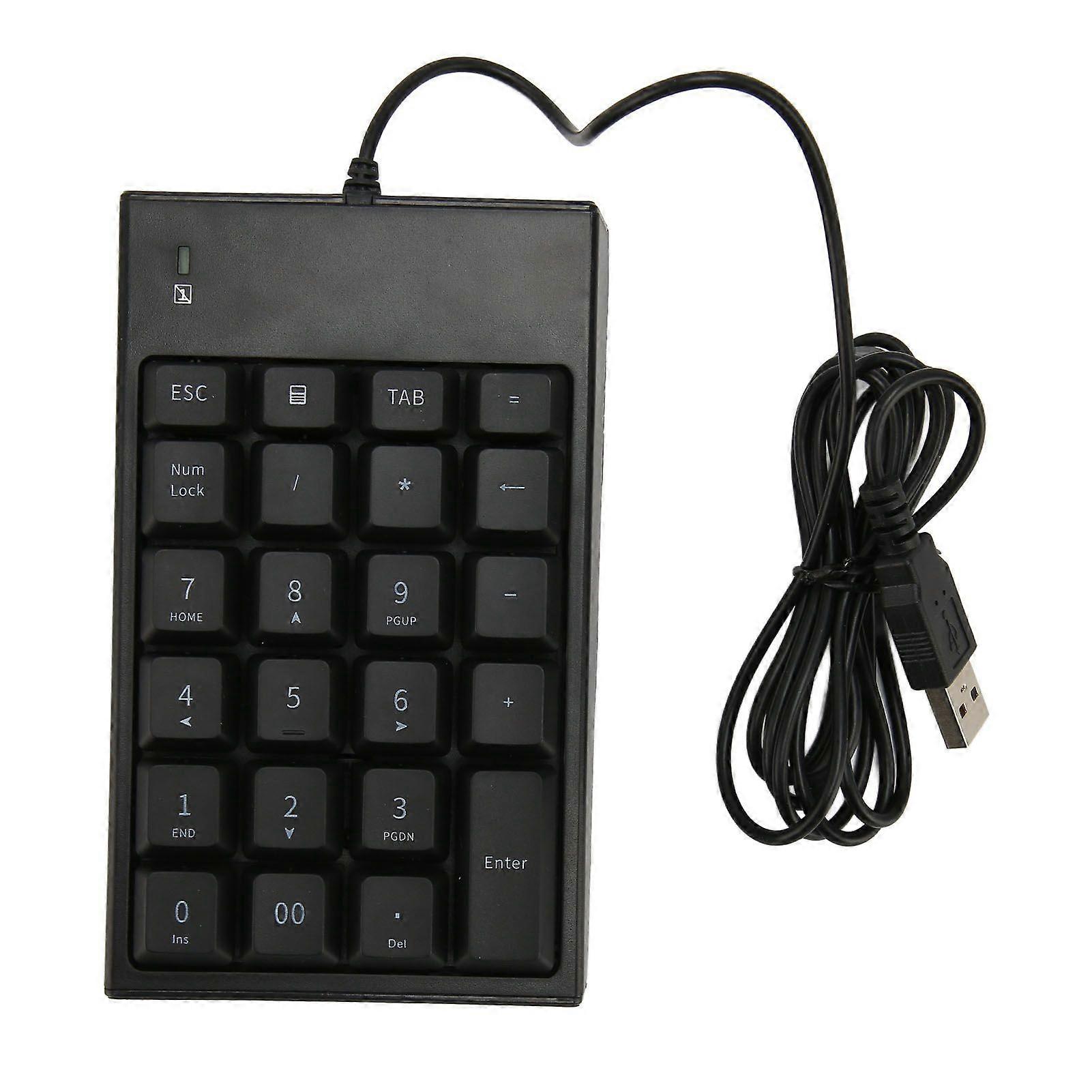 SBSGV Wired Number Pad 23 Keys 5.9ft Cable USB Plug and Play Quiet Typing Mini Numeric Keypad for PC Laptop Desktop